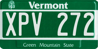 VT license plate XPV272
