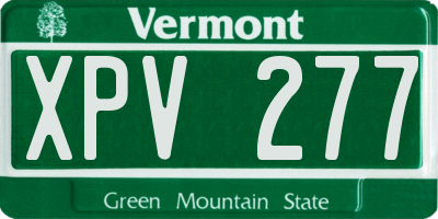 VT license plate XPV277