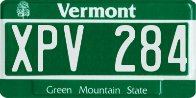 VT license plate XPV284
