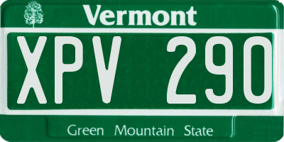 VT license plate XPV290