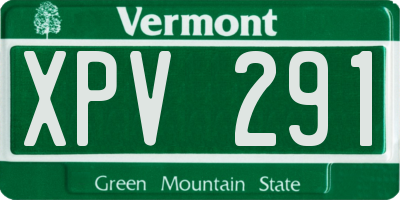 VT license plate XPV291