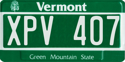 VT license plate XPV407