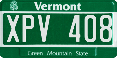 VT license plate XPV408