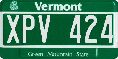 VT license plate XPV424