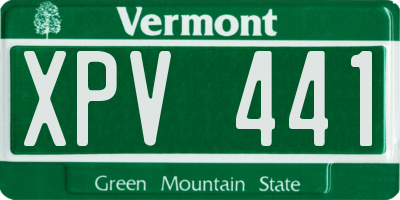 VT license plate XPV441