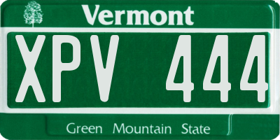 VT license plate XPV444
