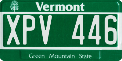 VT license plate XPV446