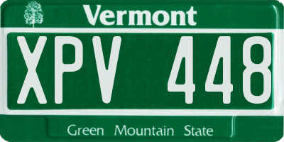 VT license plate XPV448