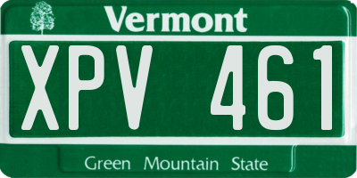 VT license plate XPV461