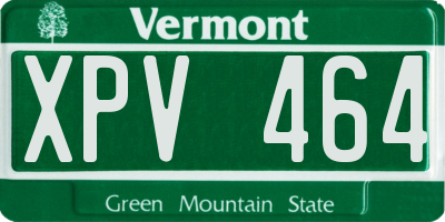 VT license plate XPV464