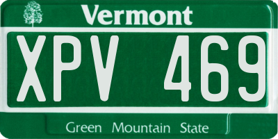 VT license plate XPV469