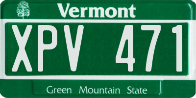 VT license plate XPV471