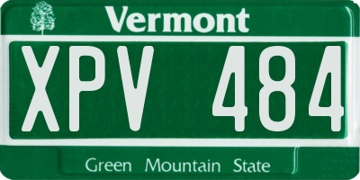 VT license plate XPV484