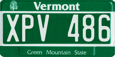 VT license plate XPV486