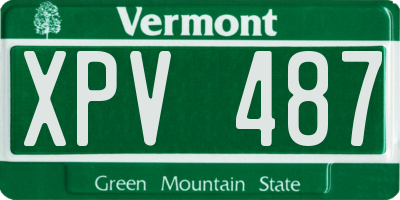 VT license plate XPV487