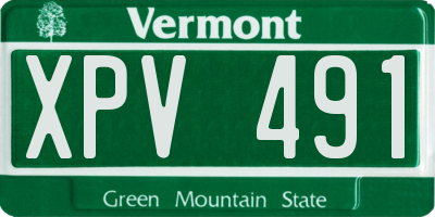 VT license plate XPV491