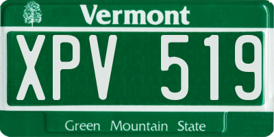 VT license plate XPV519