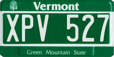 VT license plate XPV527
