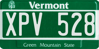 VT license plate XPV528
