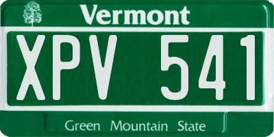 VT license plate XPV541