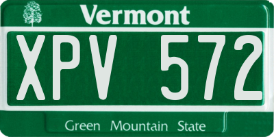 VT license plate XPV572