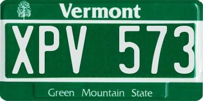 VT license plate XPV573