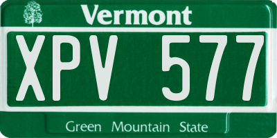 VT license plate XPV577