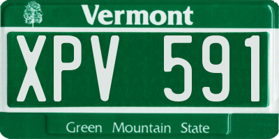 VT license plate XPV591