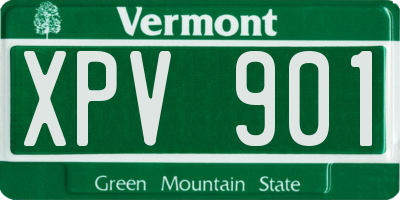 VT license plate XPV901