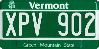 VT license plate XPV902