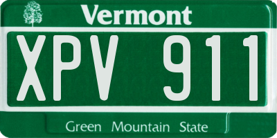 VT license plate XPV911