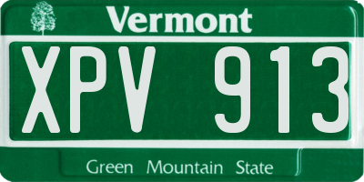 VT license plate XPV913