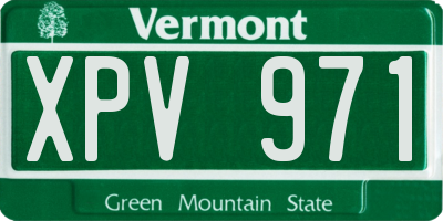 VT license plate XPV971
