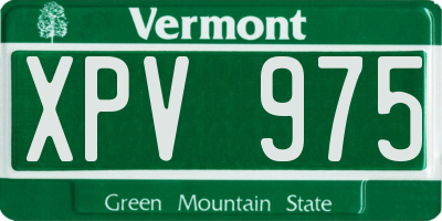 VT license plate XPV975