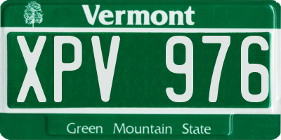 VT license plate XPV976
