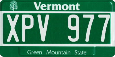VT license plate XPV977