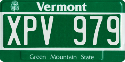 VT license plate XPV979