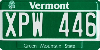 VT license plate XPW446