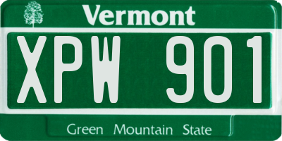 VT license plate XPW901