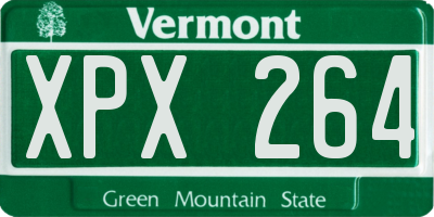 VT license plate XPX264