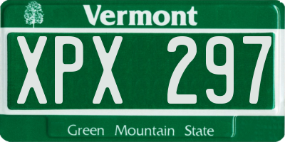 VT license plate XPX297
