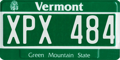 VT license plate XPX484