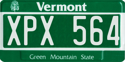 VT license plate XPX564