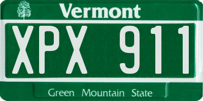 VT license plate XPX911