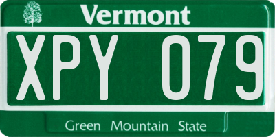 VT license plate XPY079