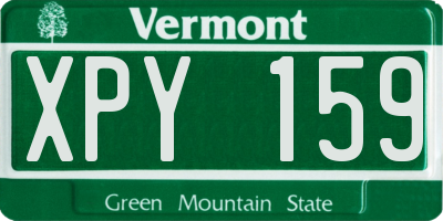 VT license plate XPY159