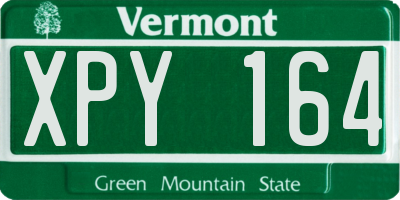 VT license plate XPY164