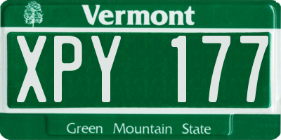 VT license plate XPY177