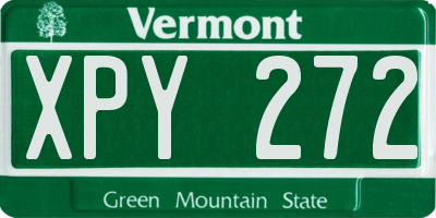 VT license plate XPY272