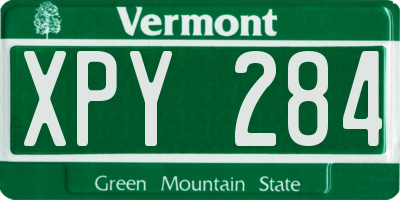 VT license plate XPY284